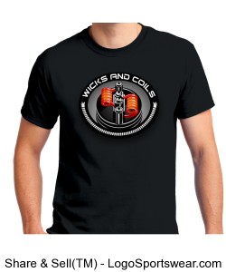 Unisex Gildan Adult Wicks and Coils T-shirt | Printed Design Zoom